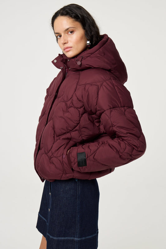 PRISCA PUFFER DEEP BURGUNDY | Fabienne Chapot