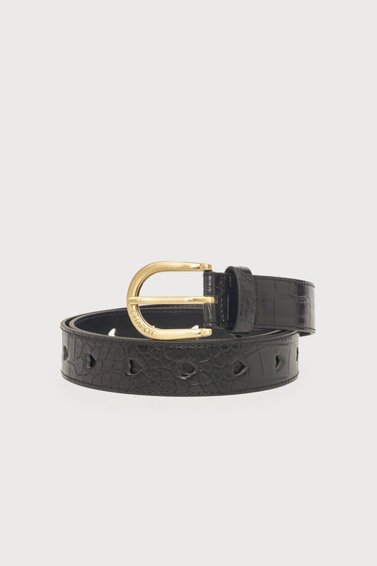 CUT IT OUT HEART BELT BLACK | FABIENNE CHAPOT
