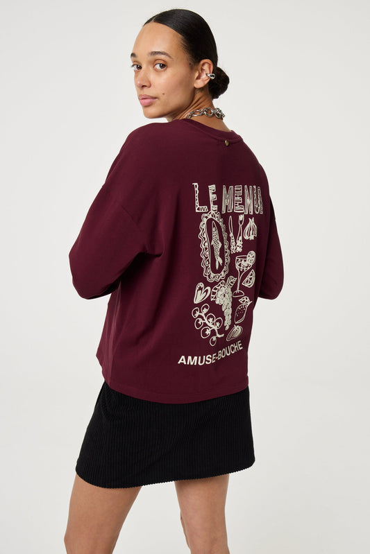 PHILEINE T-SHIRT BURGUNDY | FABIENNE CHAPOT