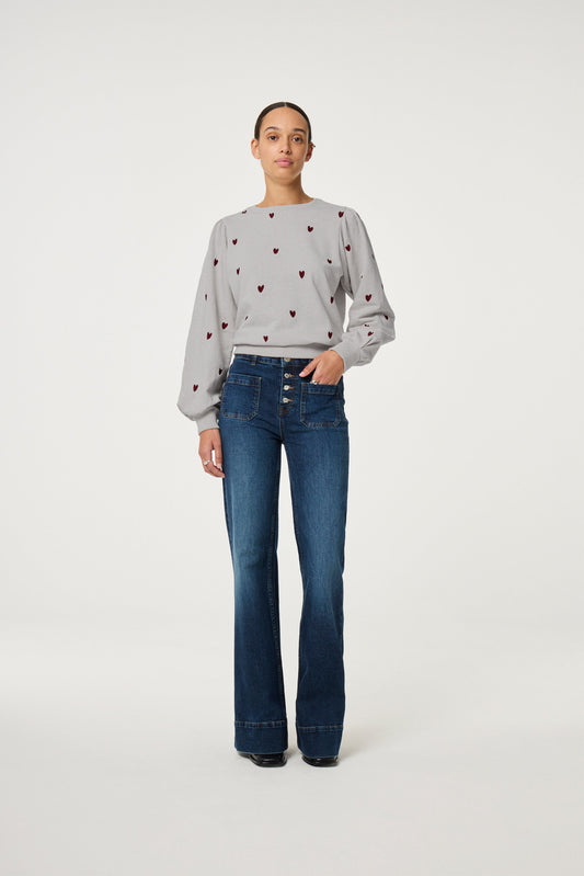 DINA SWEATER GREY MELANGE | FABIENNE CHAPOT