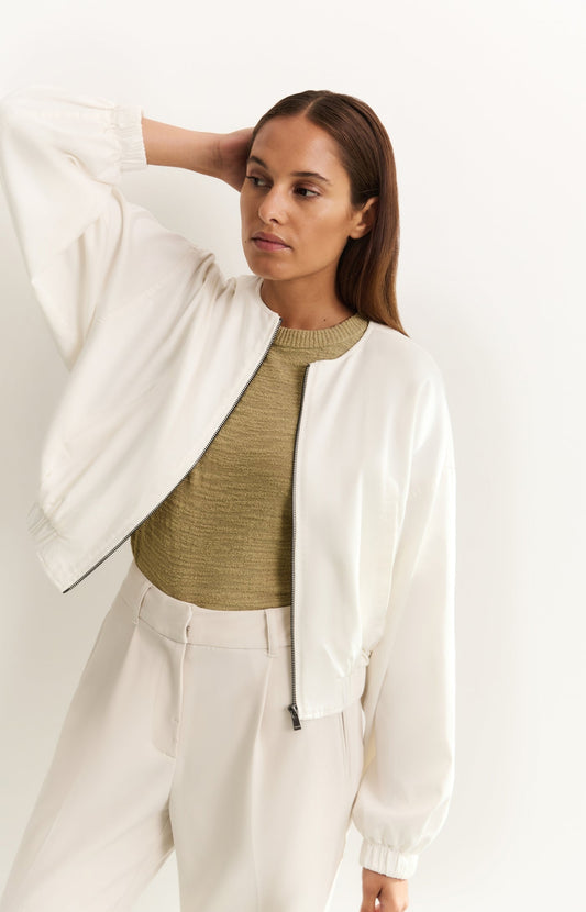 GEWEVEN BOMBERJACK MET RITS | YAYA