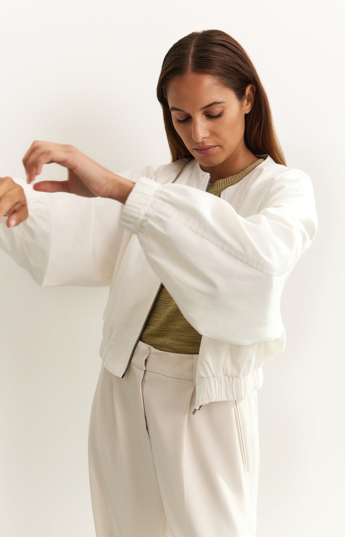 GEWEVEN BOMBERJACK MET RITS | YAYA