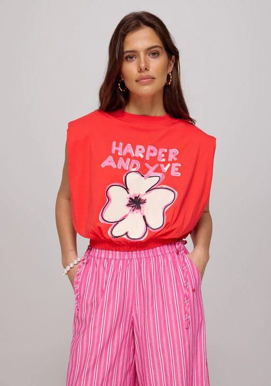 MUSCLE TOP BITTERSWEET RED | HARPER & YVE