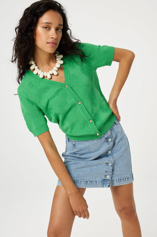 MADDY CARDIGAN GREEN APPLE | FABIENNE CHAPOT