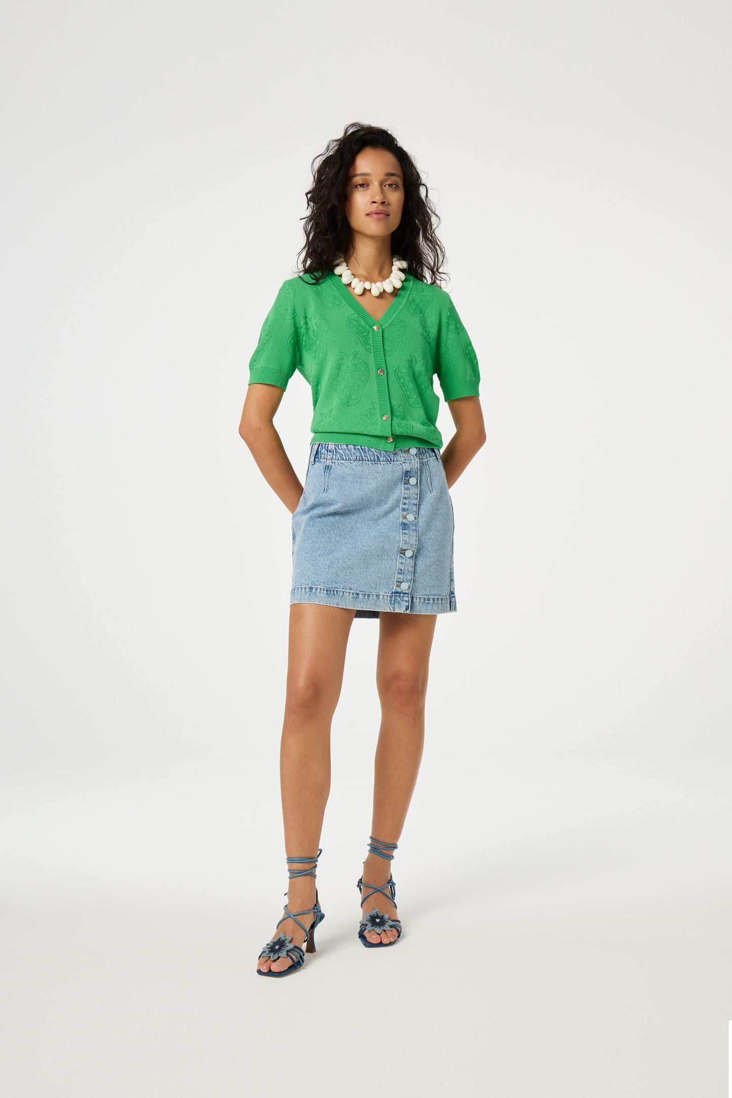 MADDY CARDIGAN GREEN APPLE | FABIENNE CHAPOT