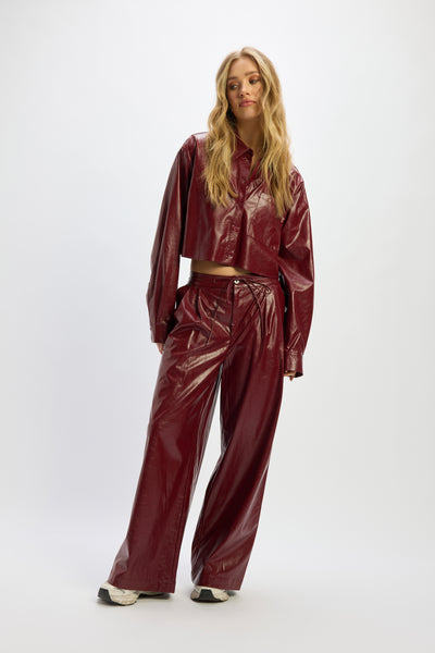 BIBI PANTS ROOD PU | REFINED DEPARTMENT