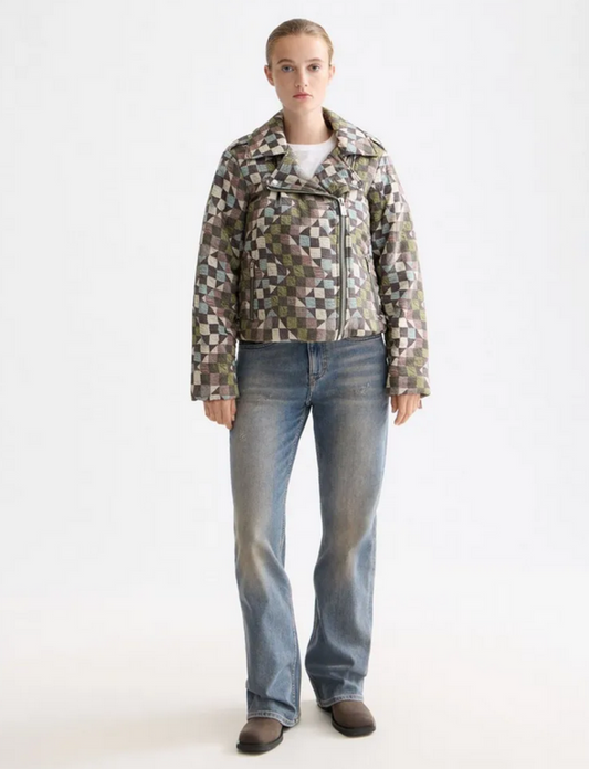 QUILTED BIKER JACKET THYME | SCOTCH & SODA