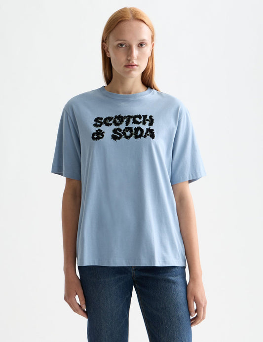 LOOSE FIT T-SHIRT LEOPARD ARTWORK | SCOTCH & SODA