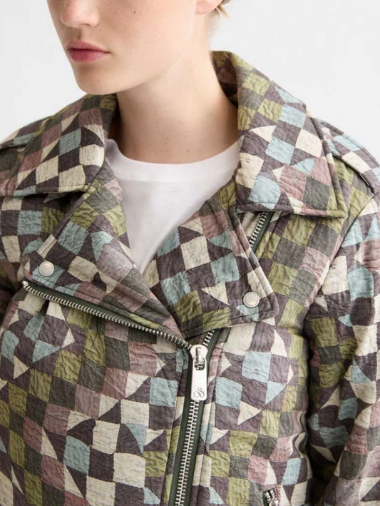 QUILTED BIKER JACKET THYME | SCOTCH & SODA