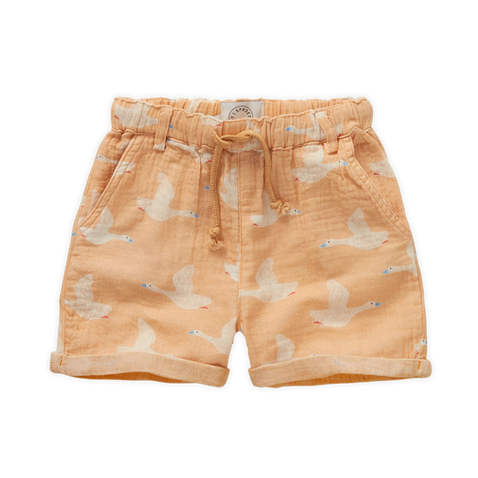 MUSLIN SHORTS GOOSE PRINT | SPROET & SPROUT