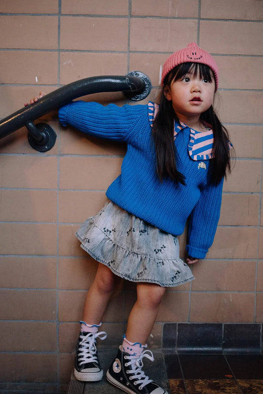 SWEATER CABLE KNIT BLUE | SPROET & SPROUT