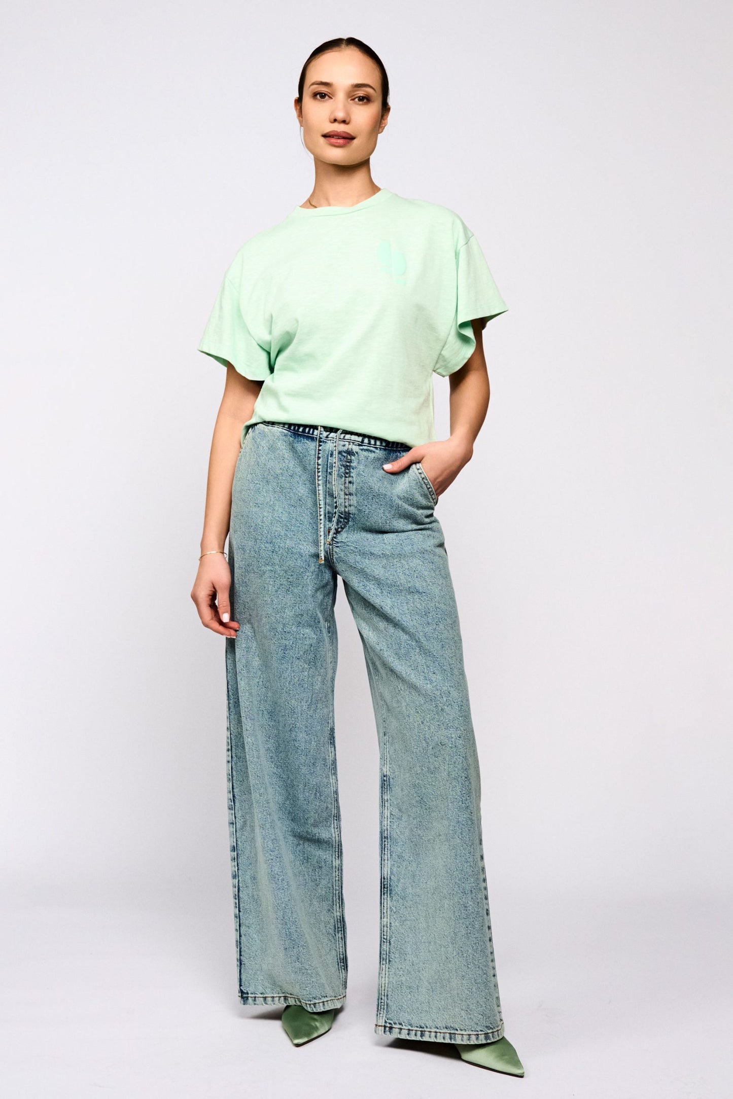 SUZY SHIRT BIRDS GREEN | SPOOQ THE LABEL