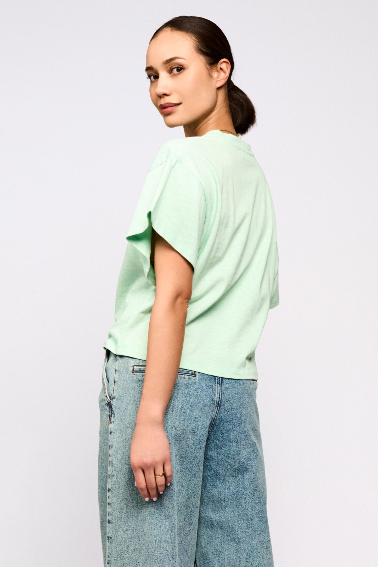 SUZY SHIRT BIRDS GREEN | SPOOQ THE LABEL
