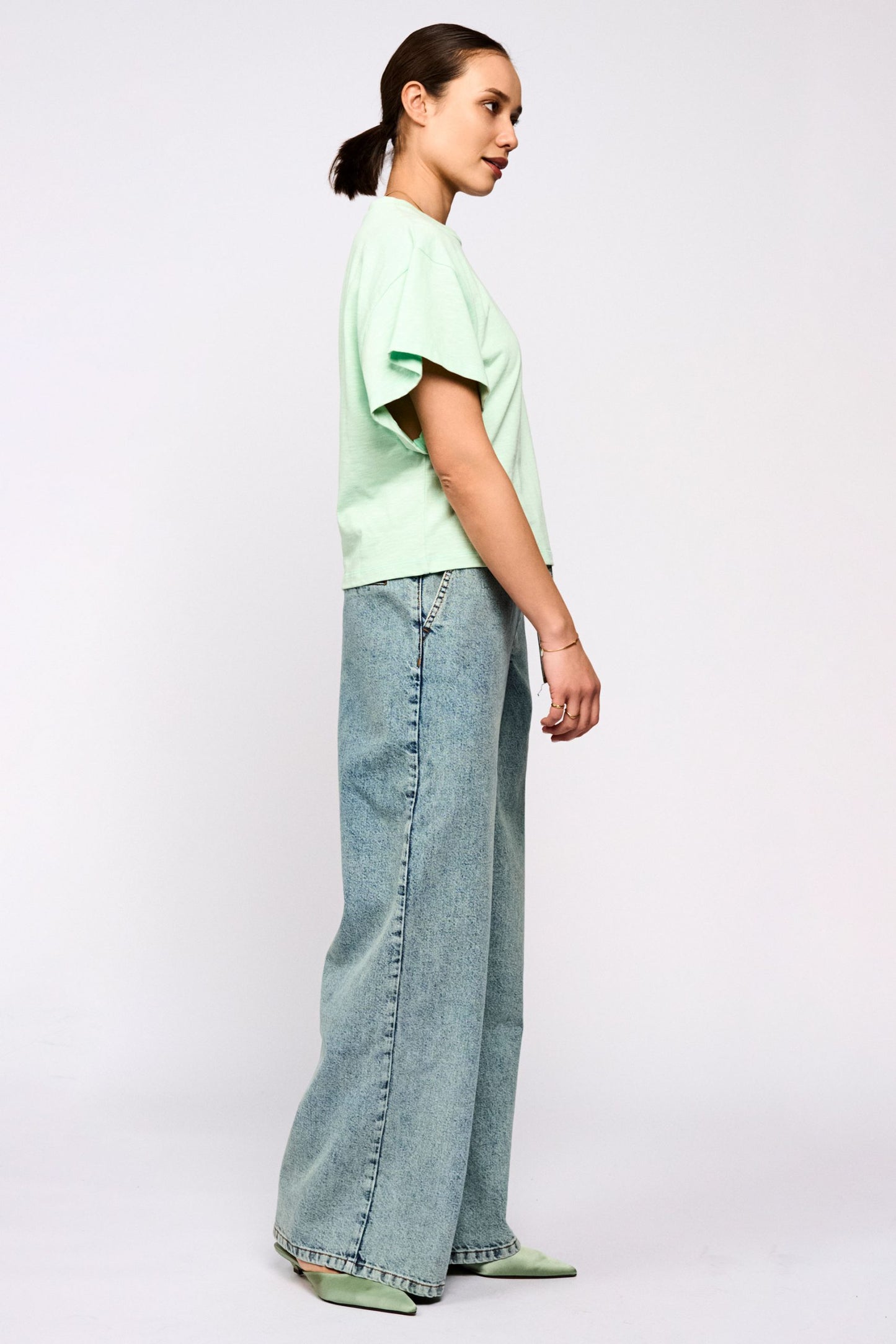 SUZY SHIRT BIRDS GREEN | SPOOQ THE LABEL