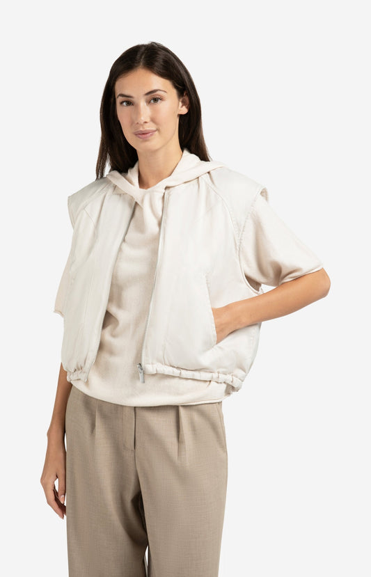 OMKEERBARE BODYWARMER CHALK WHITE | YAYA