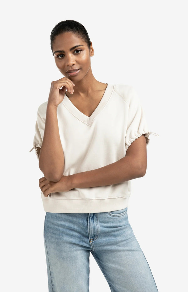 SWEATER MET V HALS EN KOORD DETAILS | YAYA