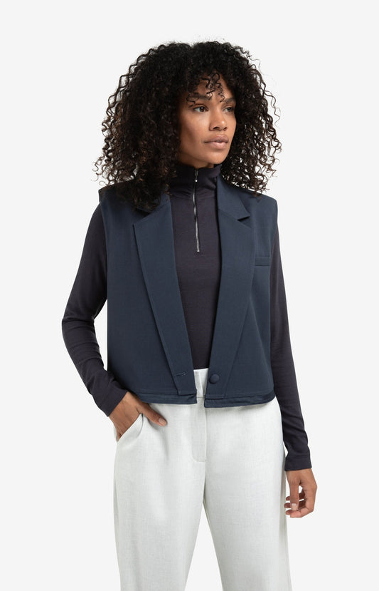 MOUWLOZE KORTE BLAZER BLUE | YAYA
