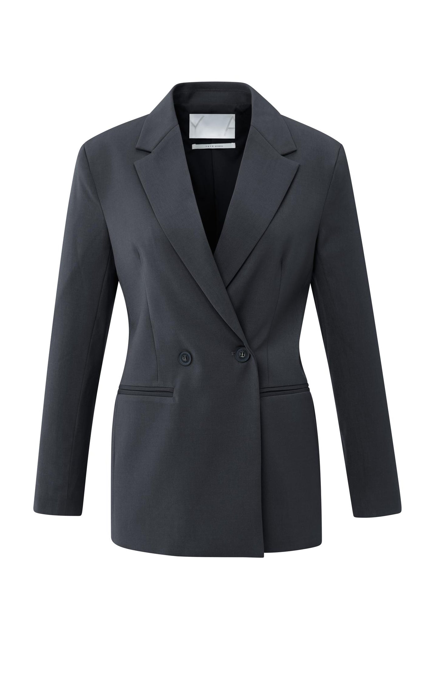 BLAZER MET CEINTUUR OYSTER BLACK | YAYA