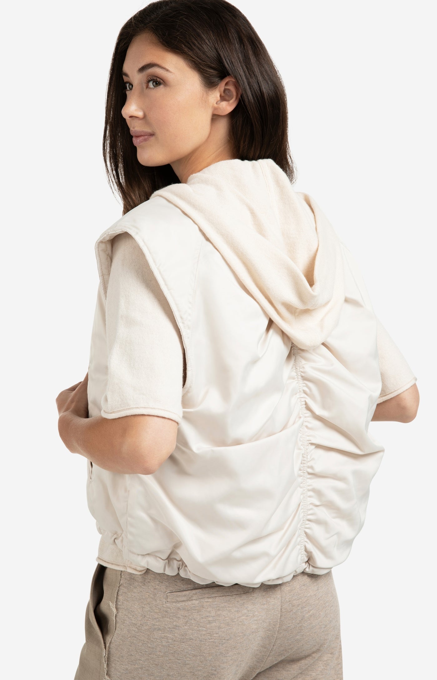 OMKEERBARE BODYWARMER CHALK WHITE | YAYA