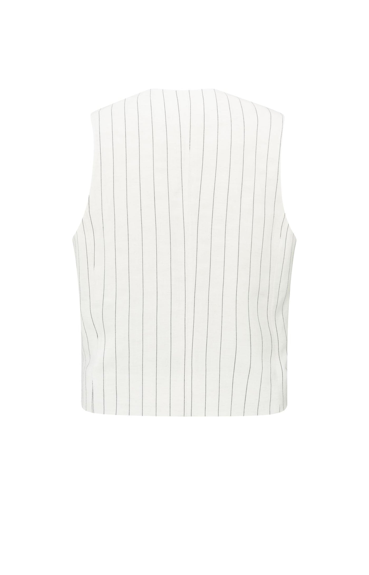 LINNENMIX GILET MET KRIJTSTREEP | YAYA