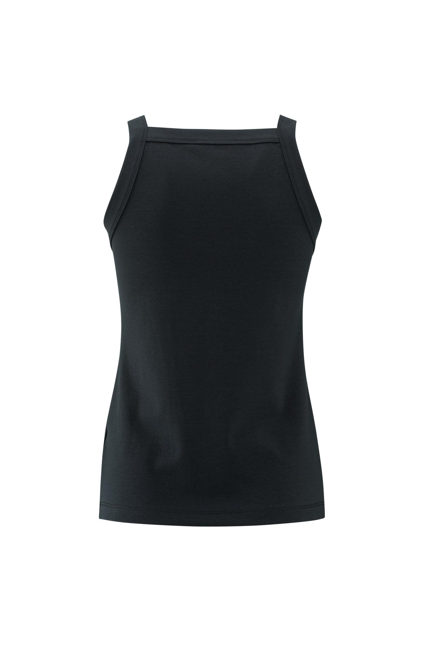 MOUWLOZE TOP MET RECHTE HALS WASHED BLACK | YAYA