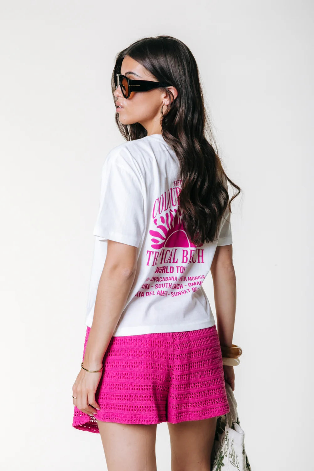 TROPICAL BEACH CROPPED T-SHIRT | COLOURFUL REBEL