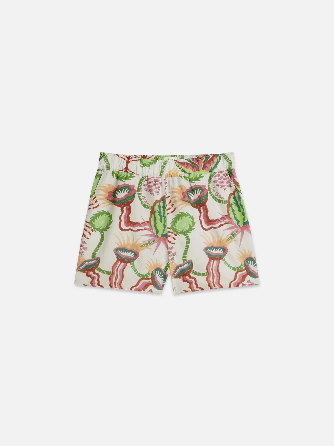 COTTON LINEN ELASTIC WAIST SHORTS | SCOTCH & SODA