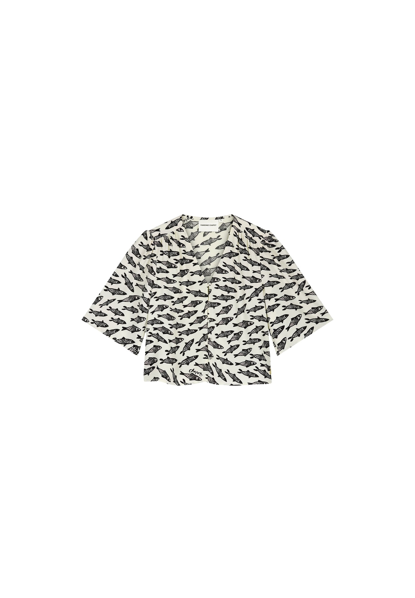 STARLET BLOUSE COSY WHITE BLACK | FABIENNE CHAPOT
