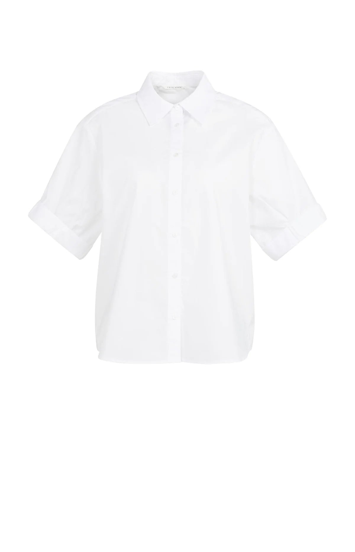 BLOUSE MET KORTE OMGESLAGEN MOUWEN KRAAG | YAYA