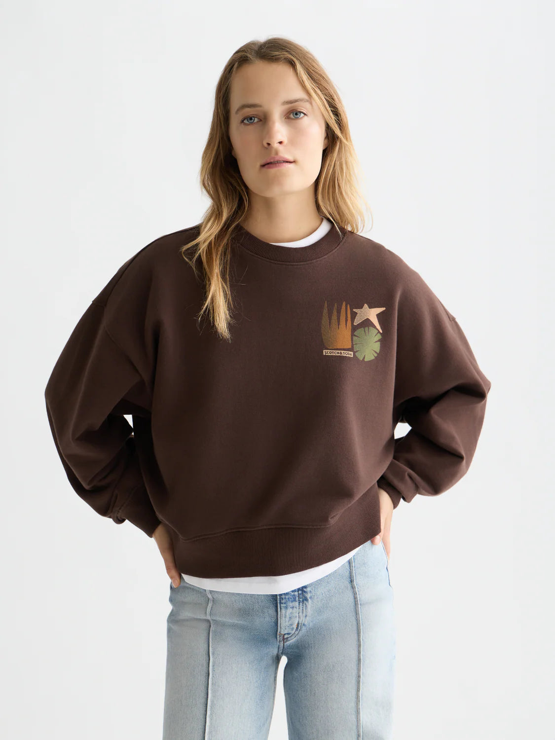 FRONT BACK ARTWORK OVERSIZED-FIT SWEATSHIRT | SCOTCH & SODA