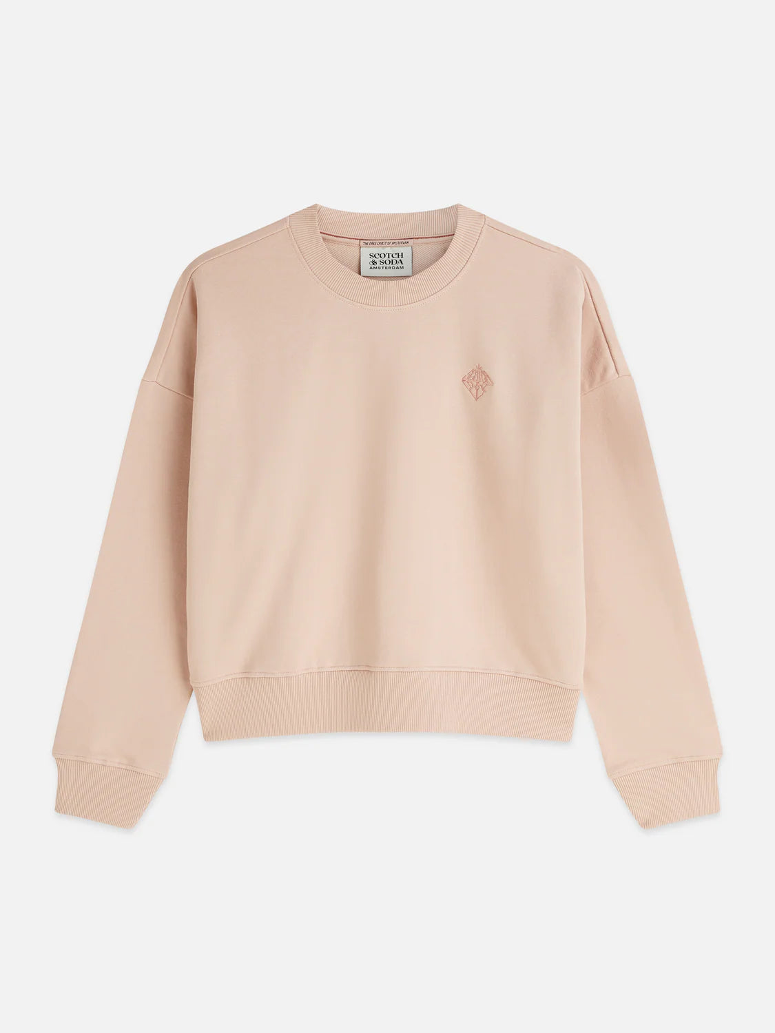 EMBROIDERED LOGO RELAXED SWEATSHIRT | SCOTCH & SODA