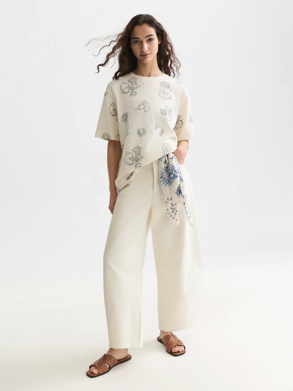 EMBROIDERED LOOSE T-SHIRT | SCOTCH & SODA