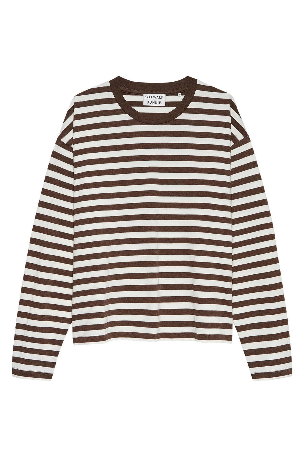 STRIPED LONG SLEEVE COFFEE BEAN| CATWALK JUNKIE