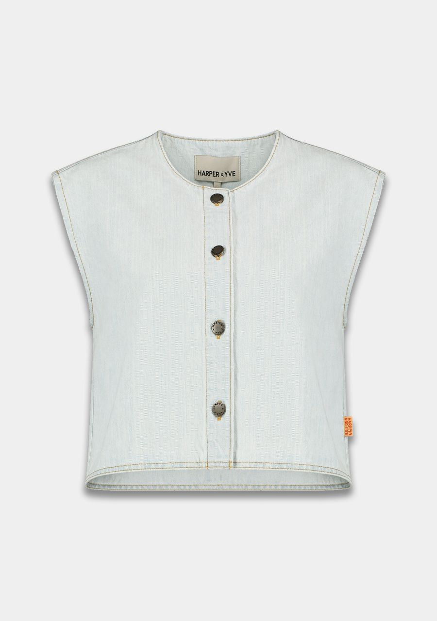 GILET GILLY LIGHT BLUE | HARPER & YVE