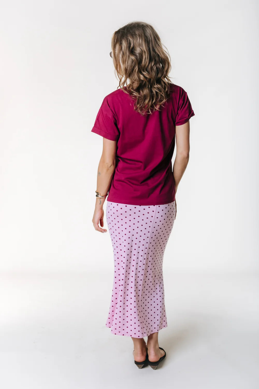 UNI LOGO T-SHIRT DEEP BURGUNDY | COLOURFUL REBEL