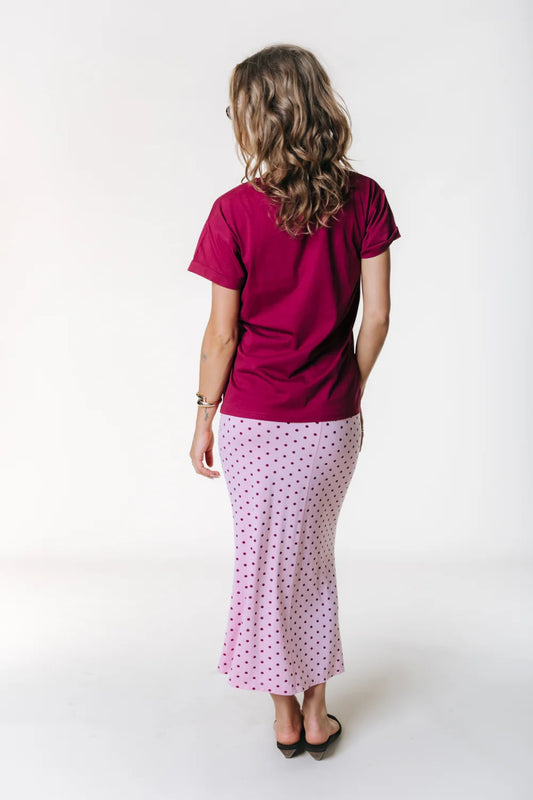 UNI LOGO T-SHIRT DEEP BURGUNDY | COLOURFUL REBEL