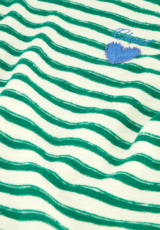 CELINA TOP WHITE GREEN | FABIENNE CHAPOT