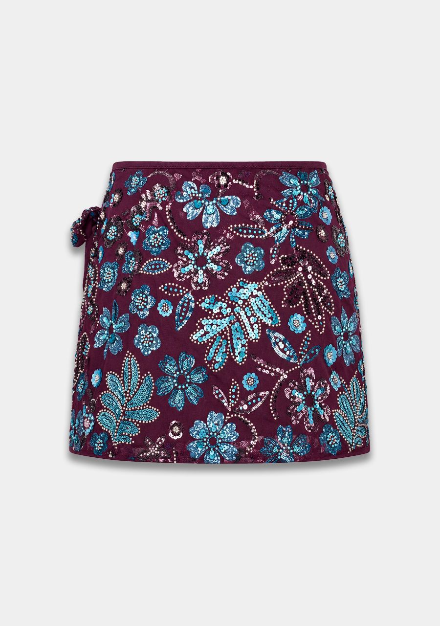 ROMY SKIRT CASSIS BLUE SEQUIN | HARPER & YVE