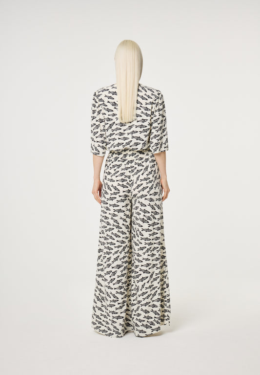 PALAPA TROUSERS COSY WHITE BLACK | FABIENNE CHAPOT