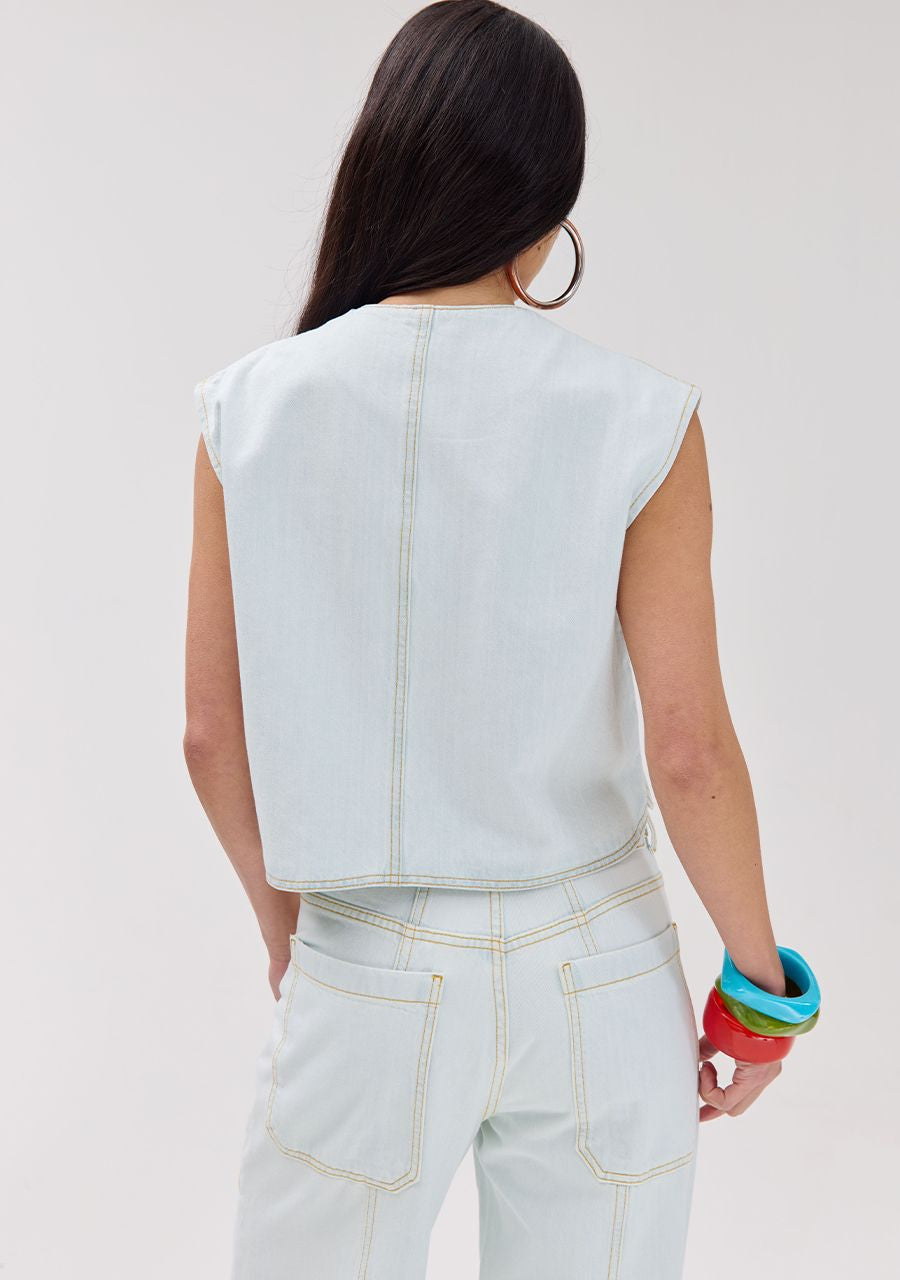 GILET GILLY LIGHT BLUE | HARPER & YVE