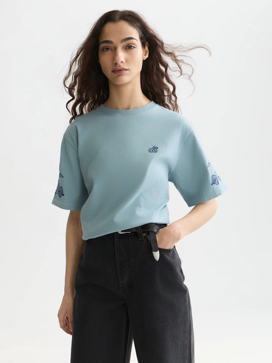 EMBROIDERED LOOSE T-SHIRT | SCOTCH & SODA