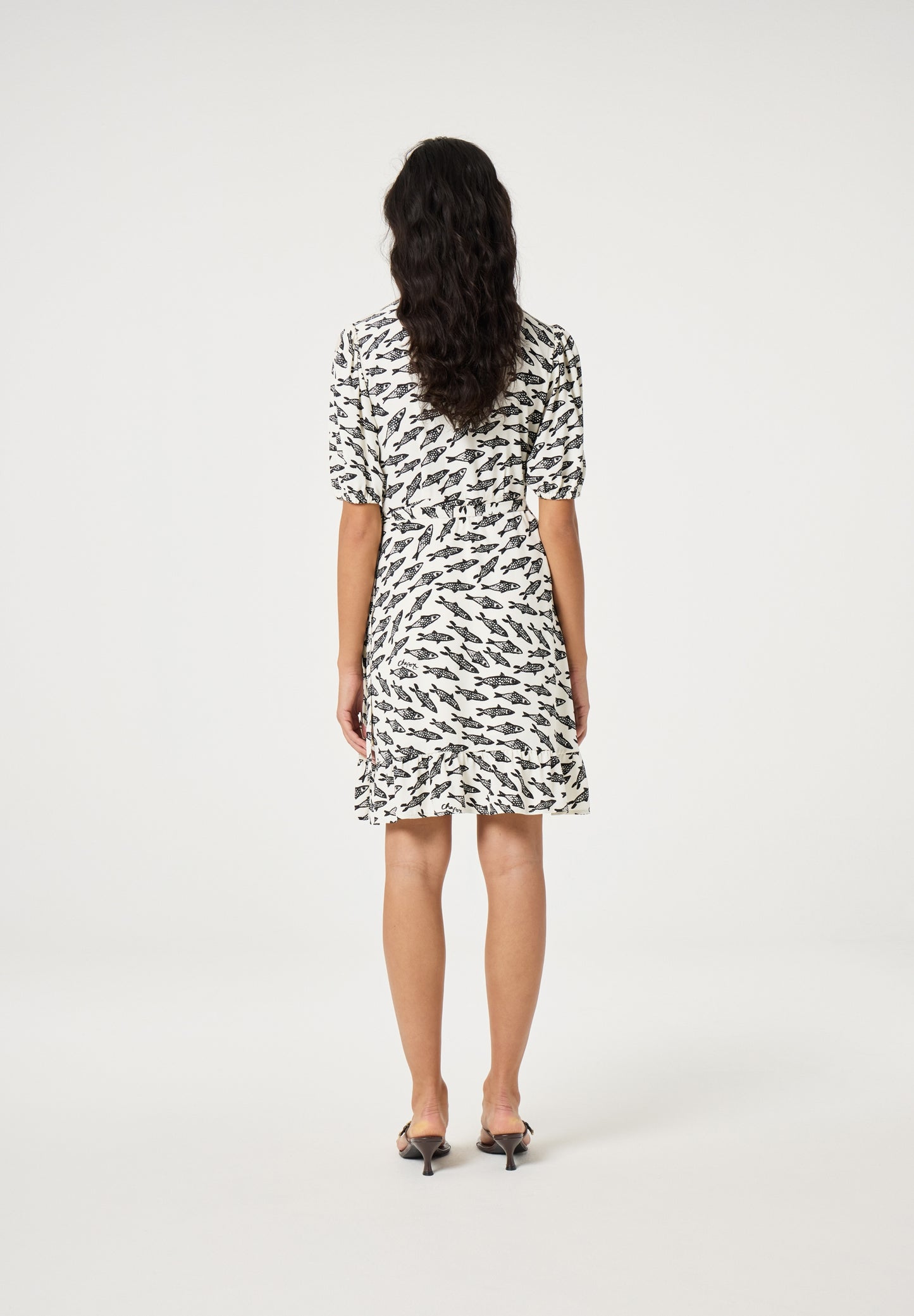 ARIËL DRESS COSY WHITE BLACK | FABIENNE CHAPOT