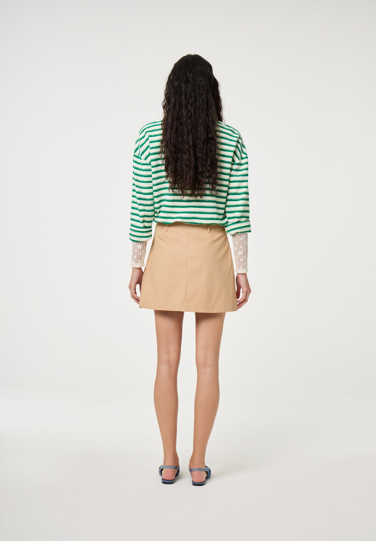 CELINA TOP WHITE GREEN | FABIENNE CHAPOT