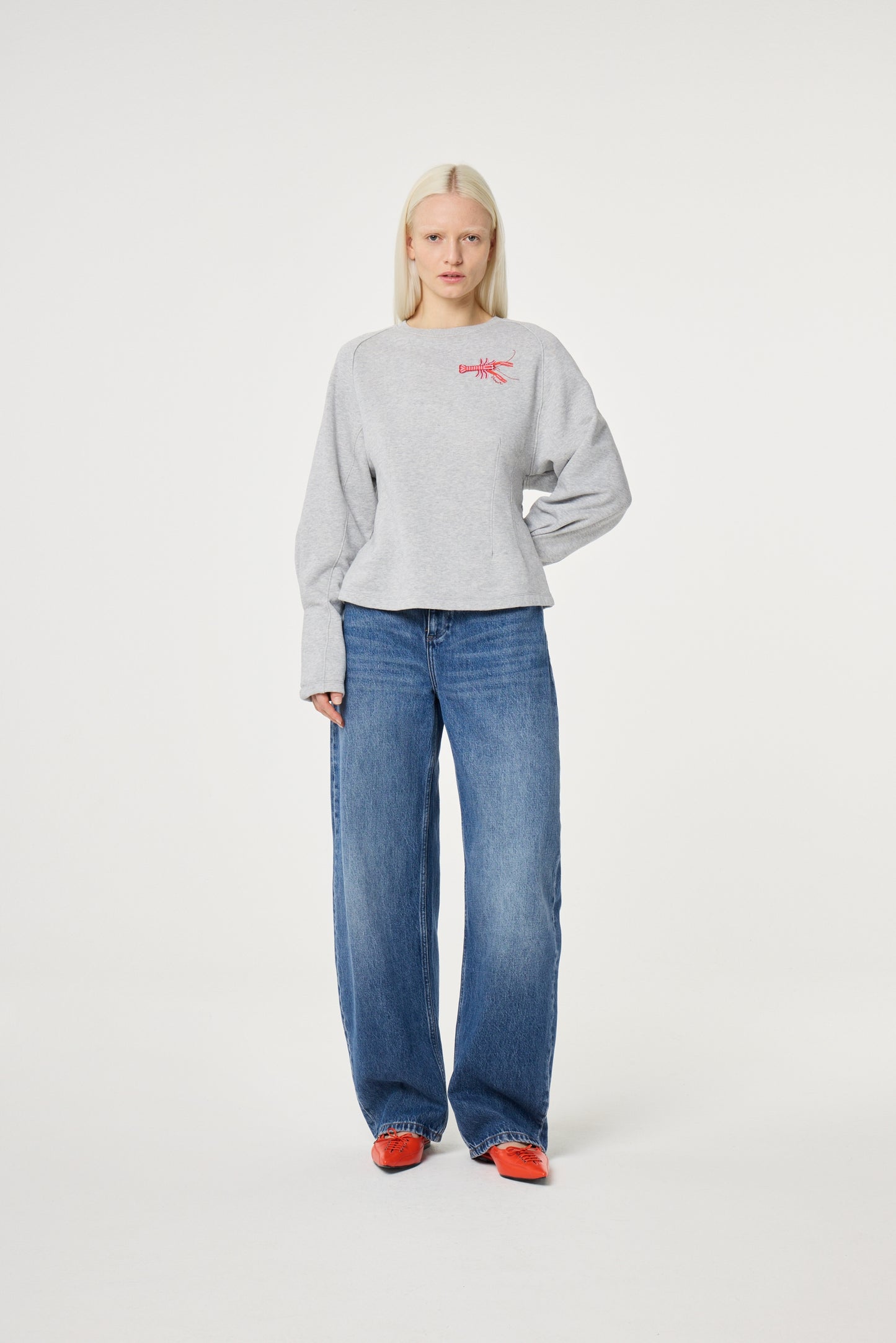 DHELIA SWEATER MID GREY MELANGE | FABIENNE CHAPOT