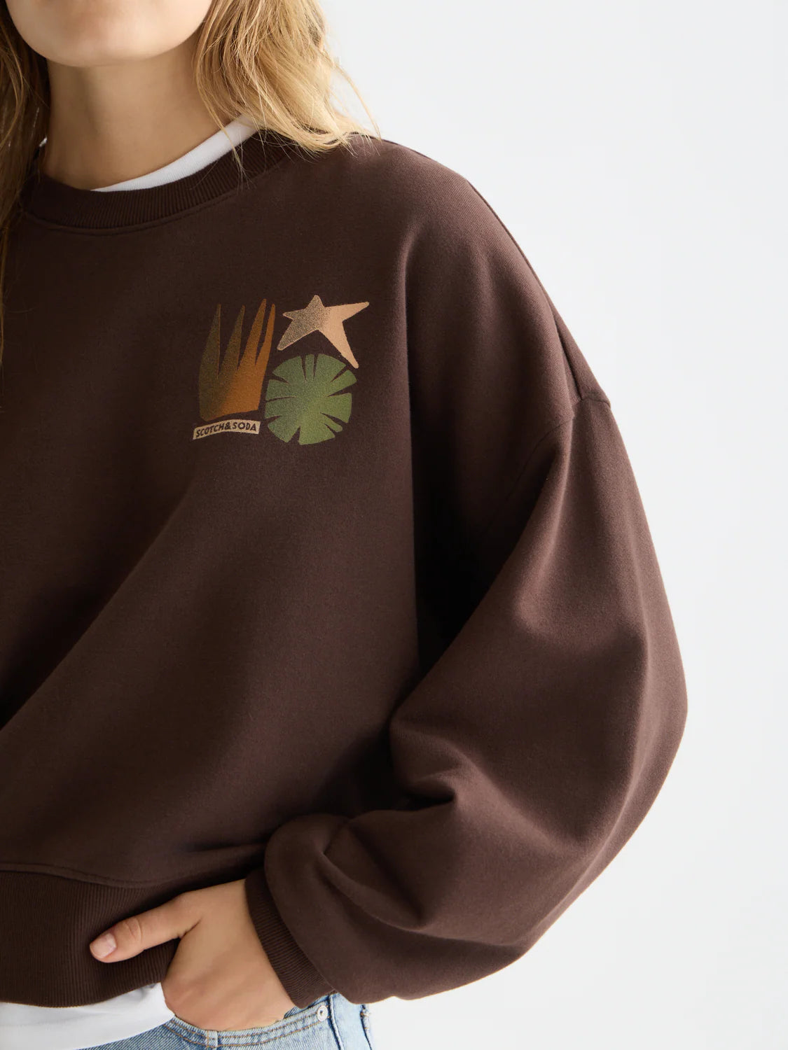 FRONT BACK ARTWORK OVERSIZED-FIT SWEATSHIRT | SCOTCH & SODA