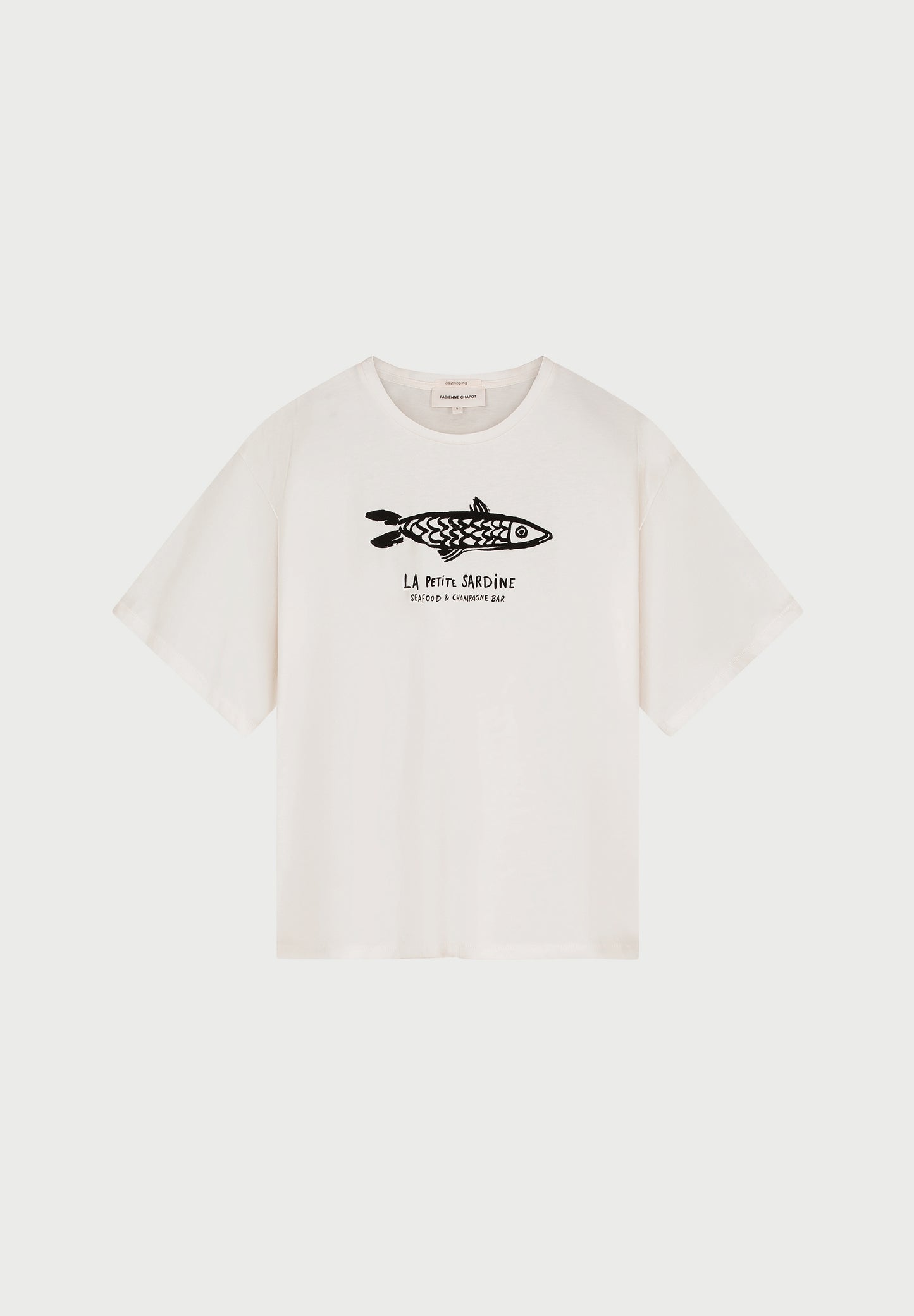 FAY T-SHIRT COSY WHITE BLACK | FABIENNE CHAPOT