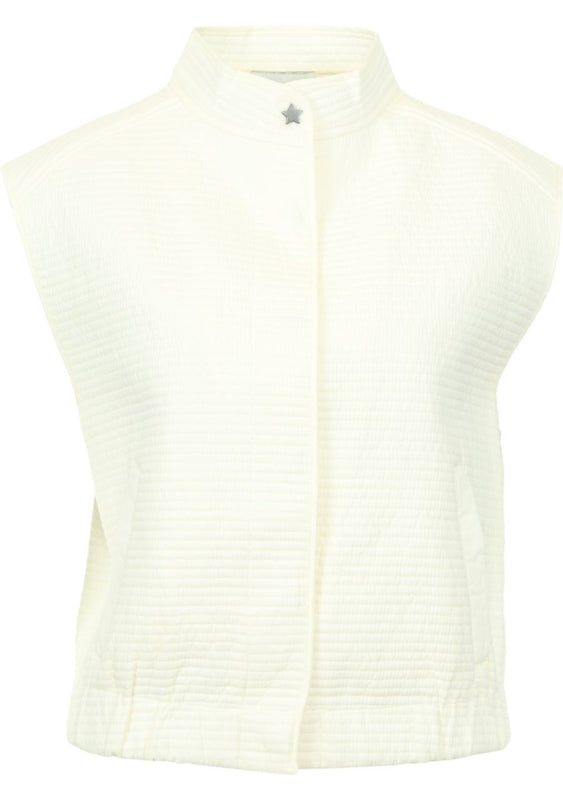 AVI GILET OFF WHITE | ANNA BLUE