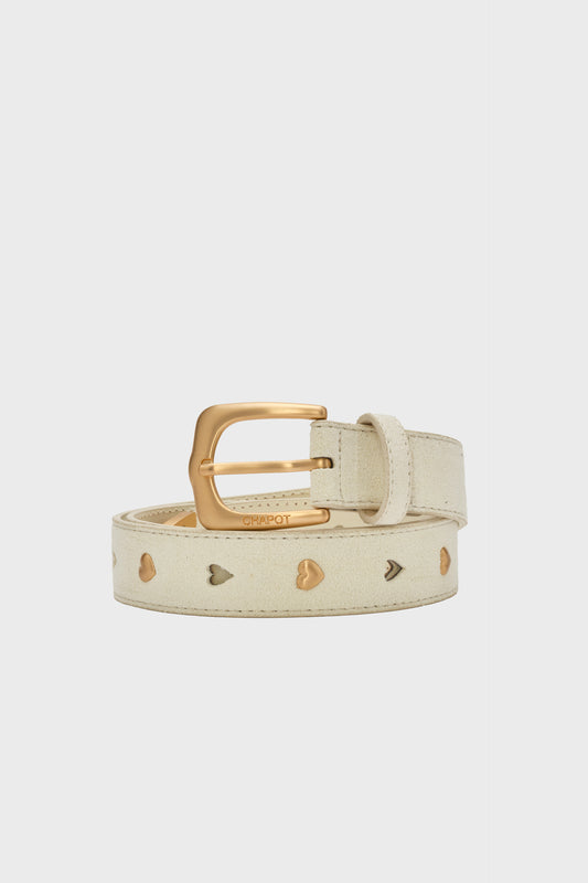ONE AFTER ANOTHER BELT SUEDE COSY WHITE | FABIENNE CHAPOT