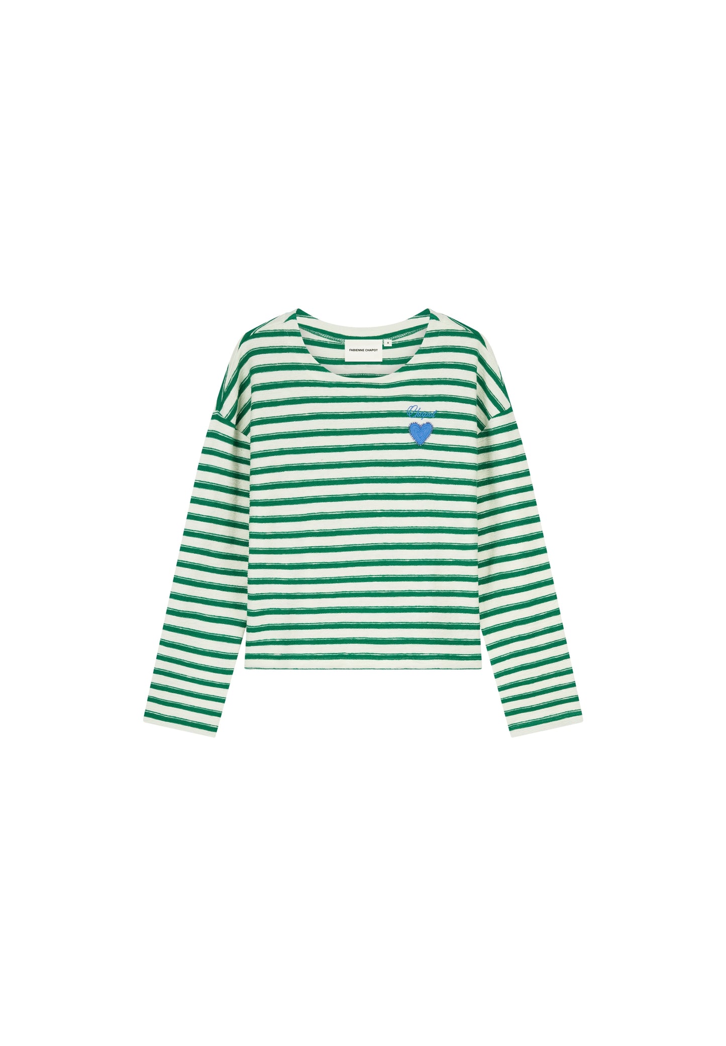 CELINA TOP WHITE GREEN | FABIENNE CHAPOT