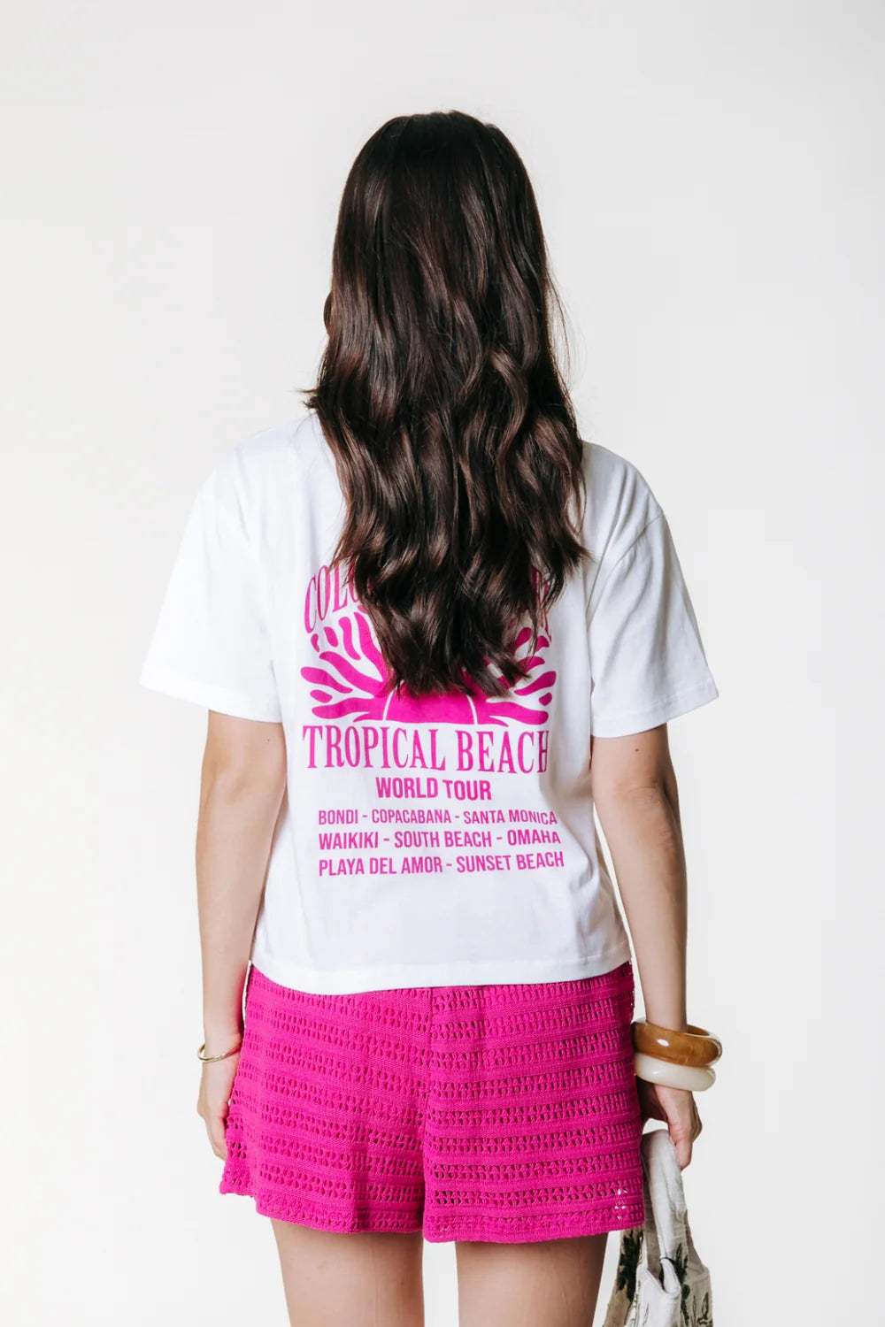 TROPICAL BEACH CROPPED T-SHIRT | COLOURFUL REBEL